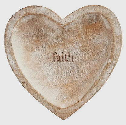 Wood Heart Tray