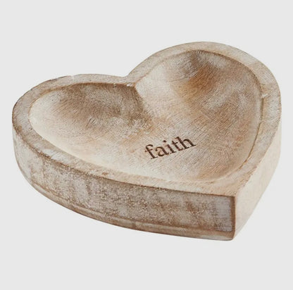 Wood Heart Tray