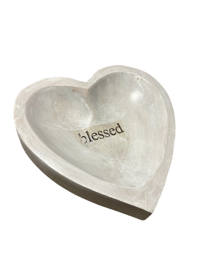 Wood Heart Tray