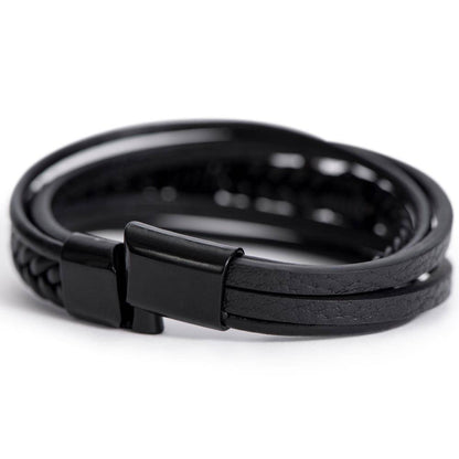 Leather Cross Bracelet